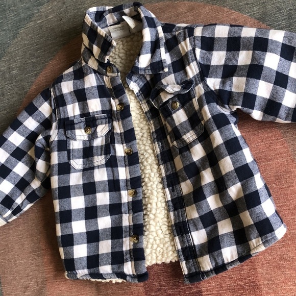 Koala Kids Plaid Sherpa Shacket Flannel - Picture 2 of 6